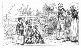 "AND CARRY BACK, FROM OUT OUR PLENTEOUS STORE,
ENOUGH TO KEEP HIMSELF A FORTNIGHT MORE."