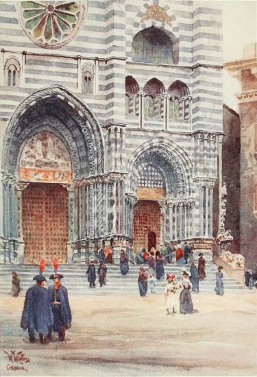 FA�ADE OF THE CATHEDRAL, GENOA