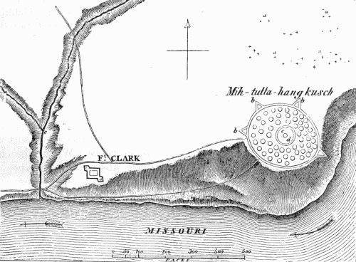 Fig. 4.&mdash;Plan of the large Mandan village, 1833.