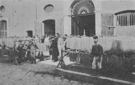 Fig. 33.&mdash;Drying Macaroni in Italy.