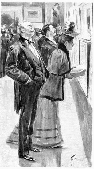 "PEOPLE WHO THRONGED THE FLOOR WERE WELLNIGH AS VARIOUS
AS THE PAINTINGS"