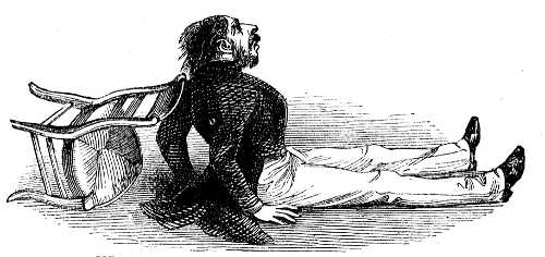 MR. POTTS ASSUMES A STRIKING ATTITUDE.