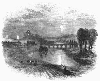 Evening.&mdash;"Datur hora quieti." From a Drawing by
TURNER.