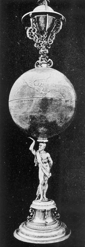 Globe-Goblet
of Abraham Gessner, ca. 1600.