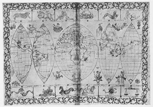 Anonymous Globe Gores in Plane
Map Construction, ca. 1550.