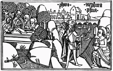 FIG. 9.&mdash;Illustration of Exodus I. From the Cologne
Bible, 1470-’75.