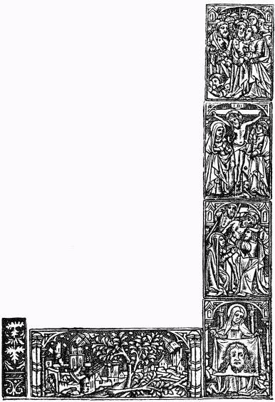 FIG. 13.&mdash;Marginal Border. From Kerver’s “Psalterium
Virginis Mariæ.” 1509.