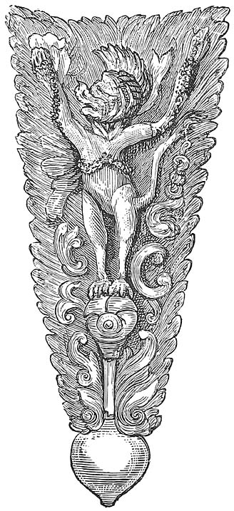 Fig. 2.&mdash;Handle of Hindu Chalice.
