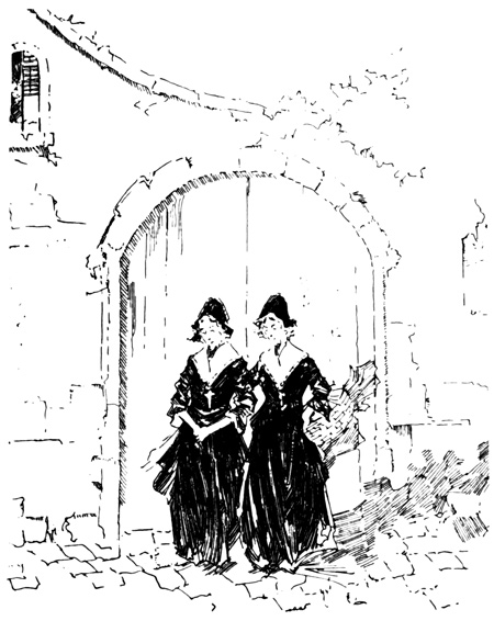 "Gentle, austere figures, dressed
always in threadbare black"