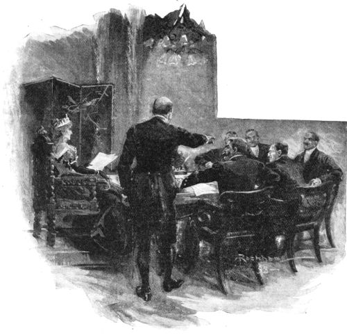 THE DUCHESS HELD A SECRET MEETING TO SECURE THE THRONE
FOR HERSELF.