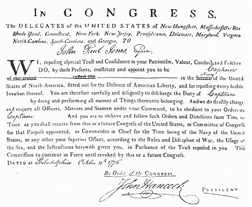 PAUL JONES&rsquo;S COMMISSION