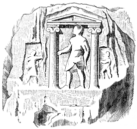 Fig. 99.&mdash;Rock-cut Relief of Mashnaka.