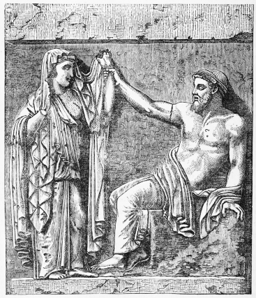 Fig. 220.&mdash;Metope of the Southern Temple upon the Eastern
Plateau of Selinous.