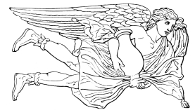 Fig. 234.&mdash;Notos. From the Tower of the Winds, Athens.