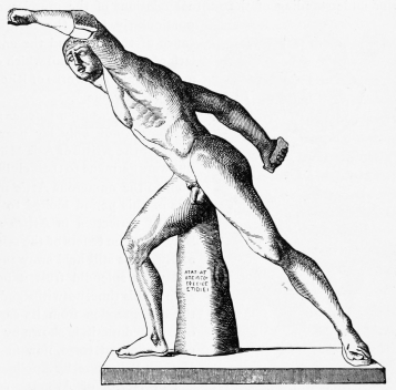 Fig. 242.&mdash;Borghese Gladiator of Agasias. (In the
Louvre.)