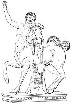 Fig. 245.&mdash;Capitoline Centaur of Aristeas and Papias.
(Capitoline Museum.)