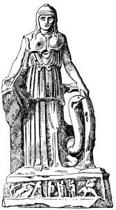 Fig. 204.&mdash;Statuette of the Athene Parthenos, Athens.