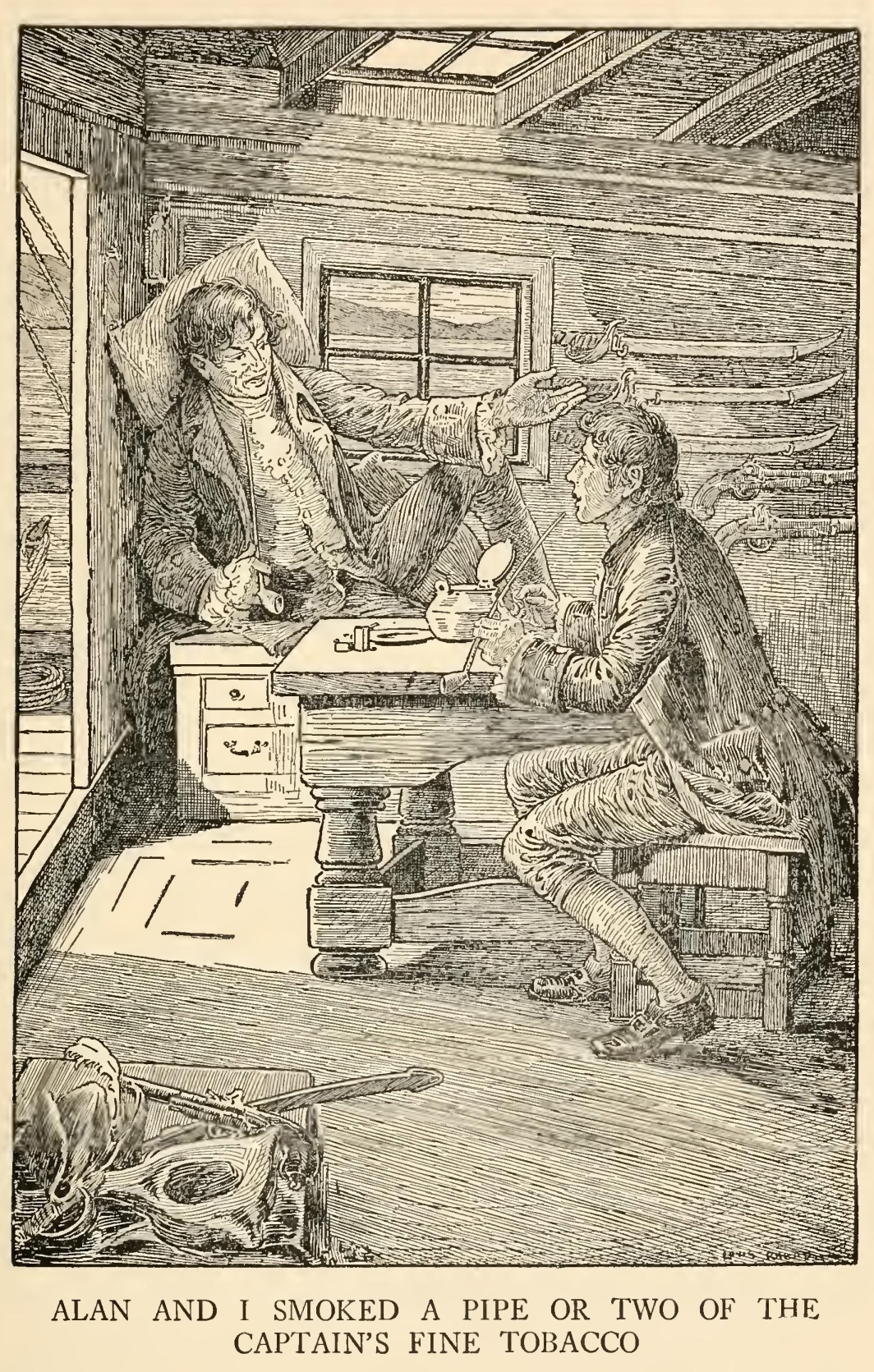 Alan and I smoked a pipe
or two of the captain's fine tobacco