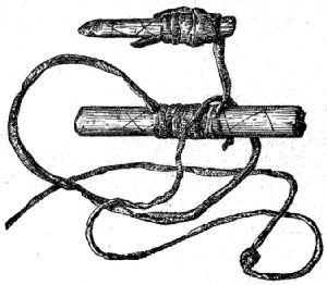 Fig.
432.&mdash;The scratch stick and drinking reed.