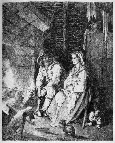 Der kleine D&auml;umling belauscht seine Eltern