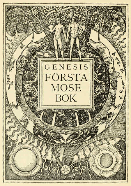 HALF-TITLE PAGE FROM GUSTAV V'S BIBLE. DESIGNED BY OLLE
HJORTZBERG. PRINTED BY BRÖDERNA LAGERSTRÖM