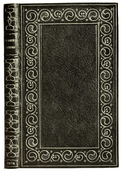 BOOKBINDING IN NIGER MOROCCO, WITH INLAY AND GOLD
TOOLING BY R. DE COVERLY AND SONS