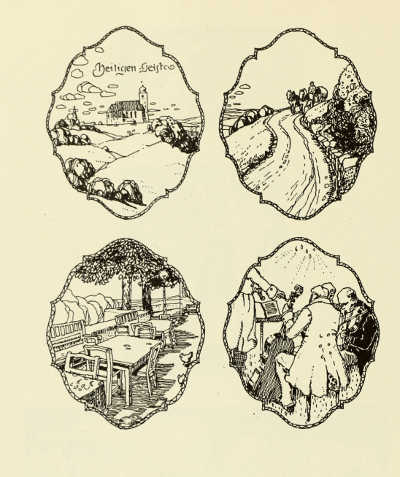 DECORATIVE ILLUSTRATIONS BY ALFRED KELLER, FOR R. H.
BARTSCH'S “BITTERSÜSSE LIEBESGESCHICHTE” PUBLISHED BY L. STAAKMANN,
LEIPZIG
