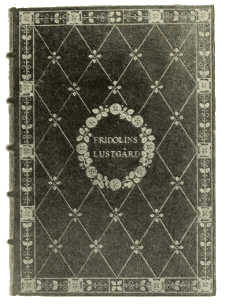 BOOKBINDING IN NIGER MOROCCO, WITH INLAY AND GOLD
TOOLING. BY GRETA MORSSING