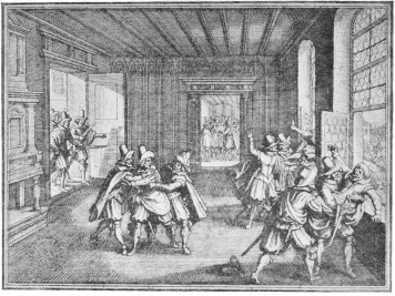 THE ROYAL OFFICIALS ARE THROWN FROM THE WINDOWS ON MAY
23, 1618