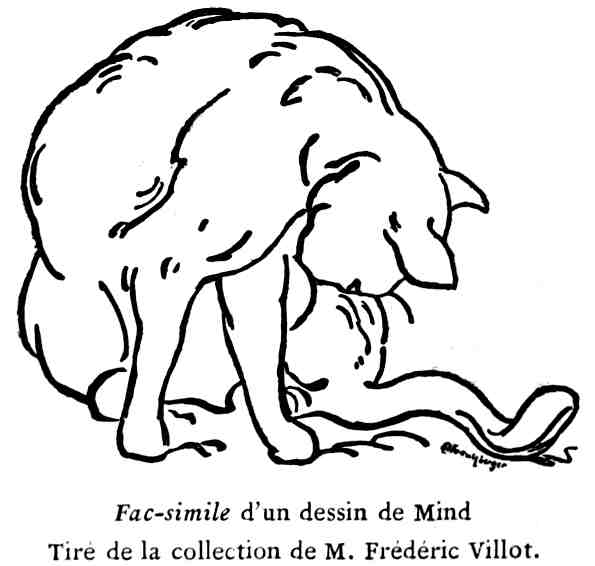 Fac-simile d'un dessin de Mind.
Tiré de la collection de M. Frédéric Villot.