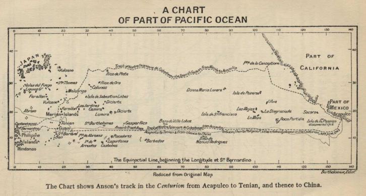 A CHART OF PART OF PACIFIC OCEAN