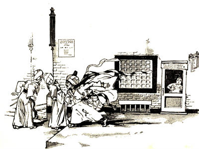 Then he turned the corner of an
alley and disappeared from view.