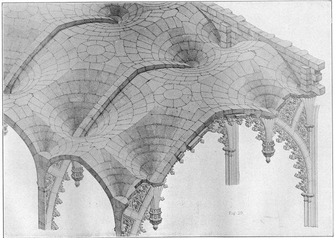 CONSTRUCTION OF ROOF, CHAPEL OF HENRY VII.

(From Drawing by Robert Willis.)