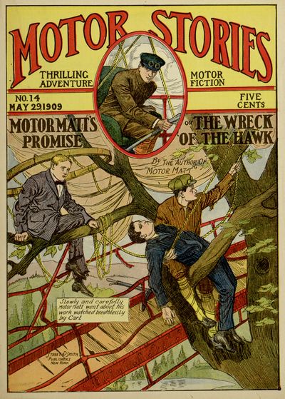 Slowly and carefully,
Motor Matt went about his
work watched breathlessly
by Carl.