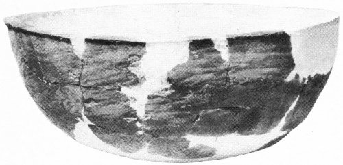 Fiber-tempered pottery might be only a crude beginning of the potter&rsquo;s art, but even these vessels were large and strong enough to be highly useful. Width, 15 inches.