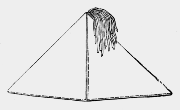 triangular
hat with tassel