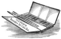 TILTON’S
Decorative Art Color-Box paint box and brushes
