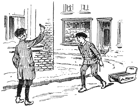 Dirk met een stralend gezicht; &rsquo;t mooie mes hield hij in de hand.