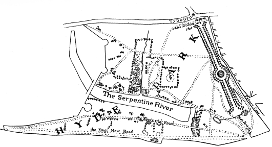 FROM “ROQUE’S SURVEY,” 1741-1745.

Face page 120.

