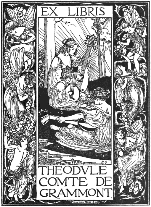 Book-plate of Th&eacute;odule, Comte de Grammont