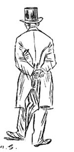 Monsieur Bouchard’s back and legs looked
about seventy-five