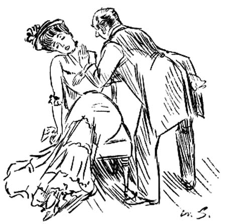 Papa Bouchard, much alarmed, ran from
one to the other