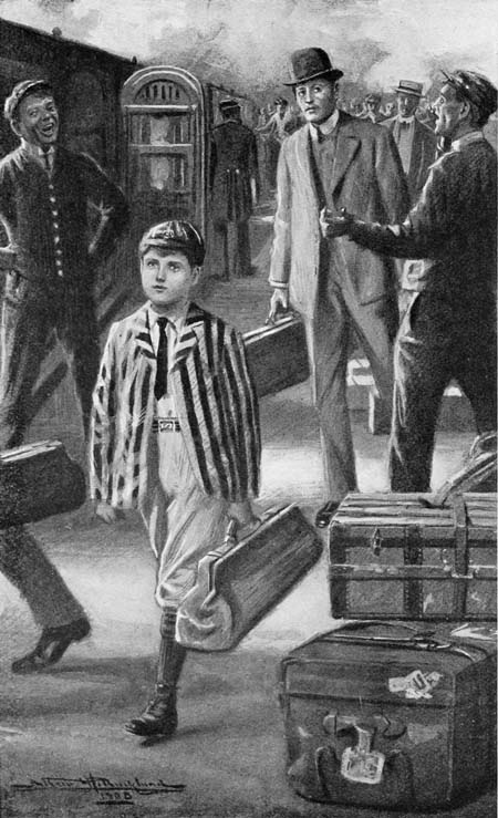 THE PRESENCE OF SO SMALL A CRICKETER MADE A GREAT
SENSATION AMONG THE PORTERS