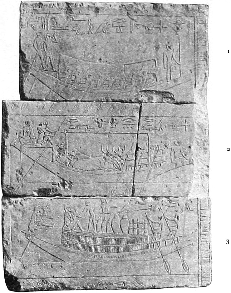 Egyptian Rowboat and
  Merchant Boats