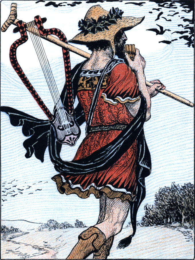 Ibykus wandert, die Kraniche
  über ihm