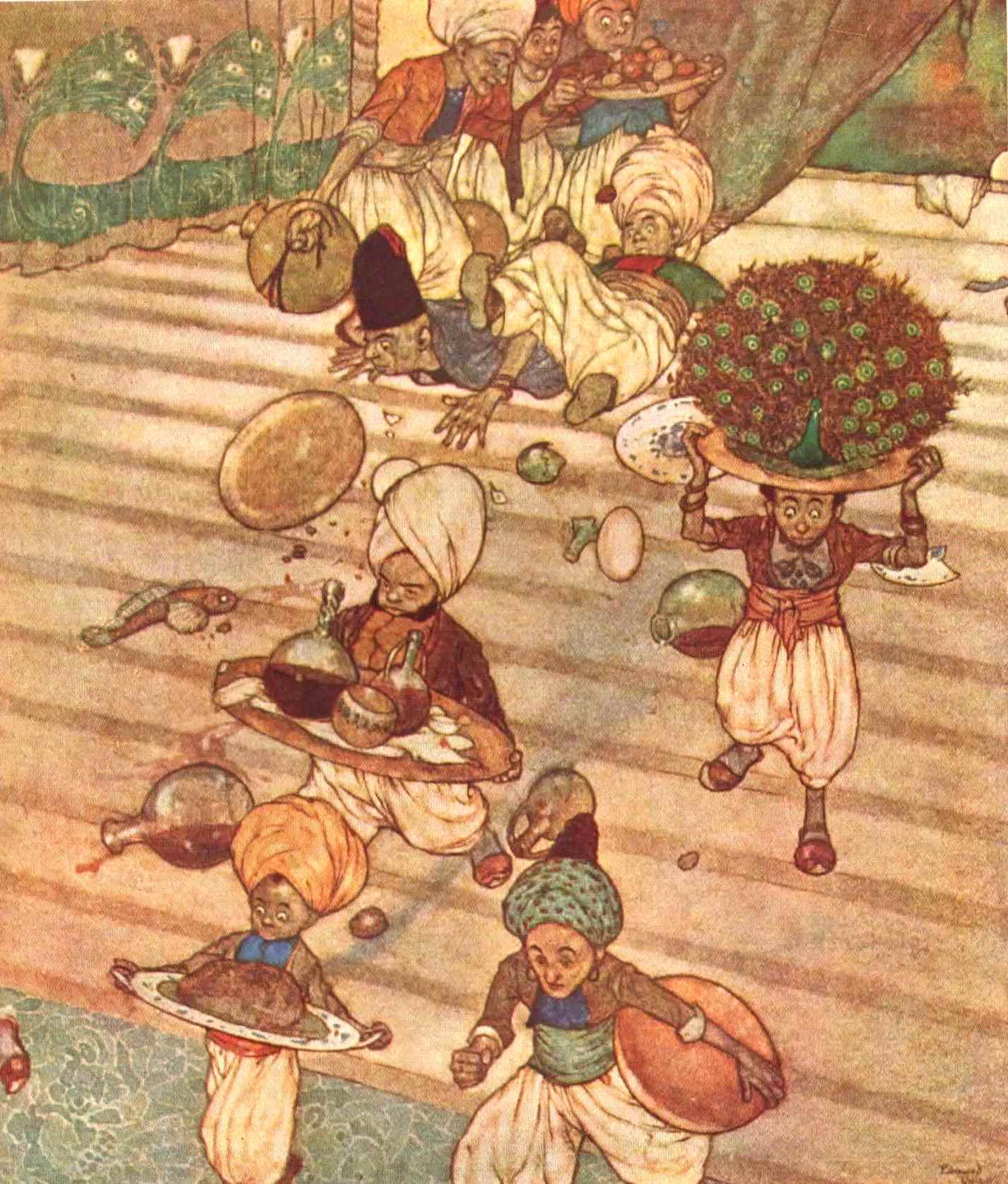 Sie gab den Befehl, ein reichhaltiges Bankett vorzubereiten.