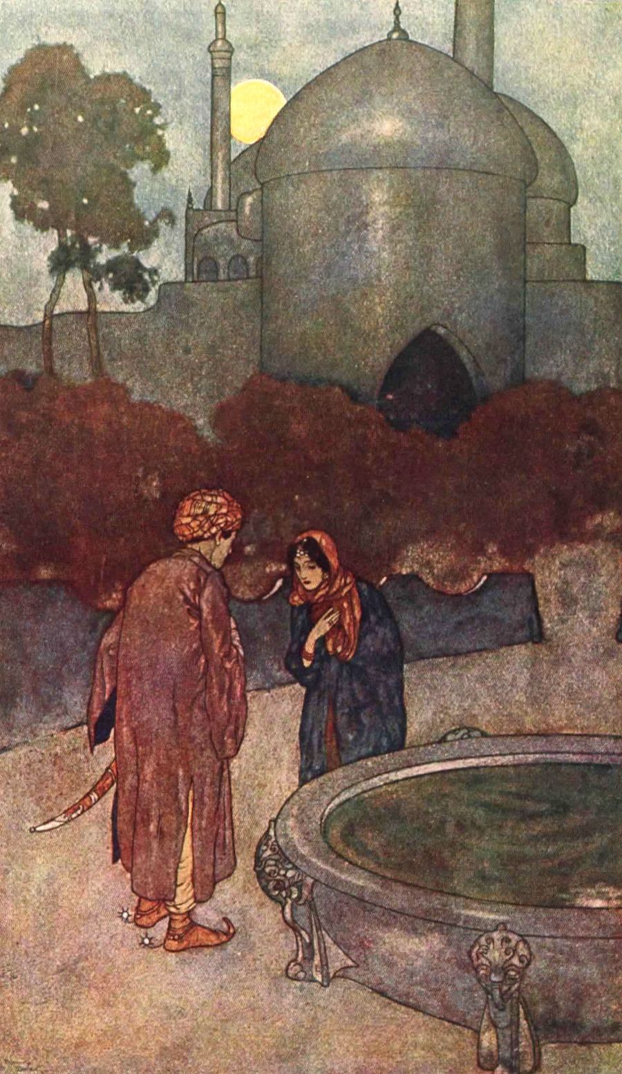 Die Dame kam ihm entgegen.