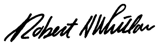 (Signature of) <i>Robert Whitlow</i>