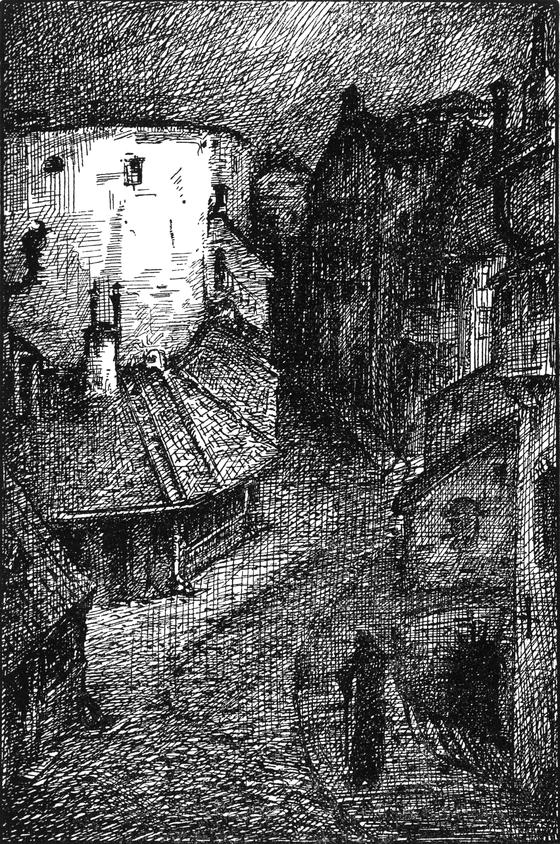 In den dunklen Gassen der
  Stadt