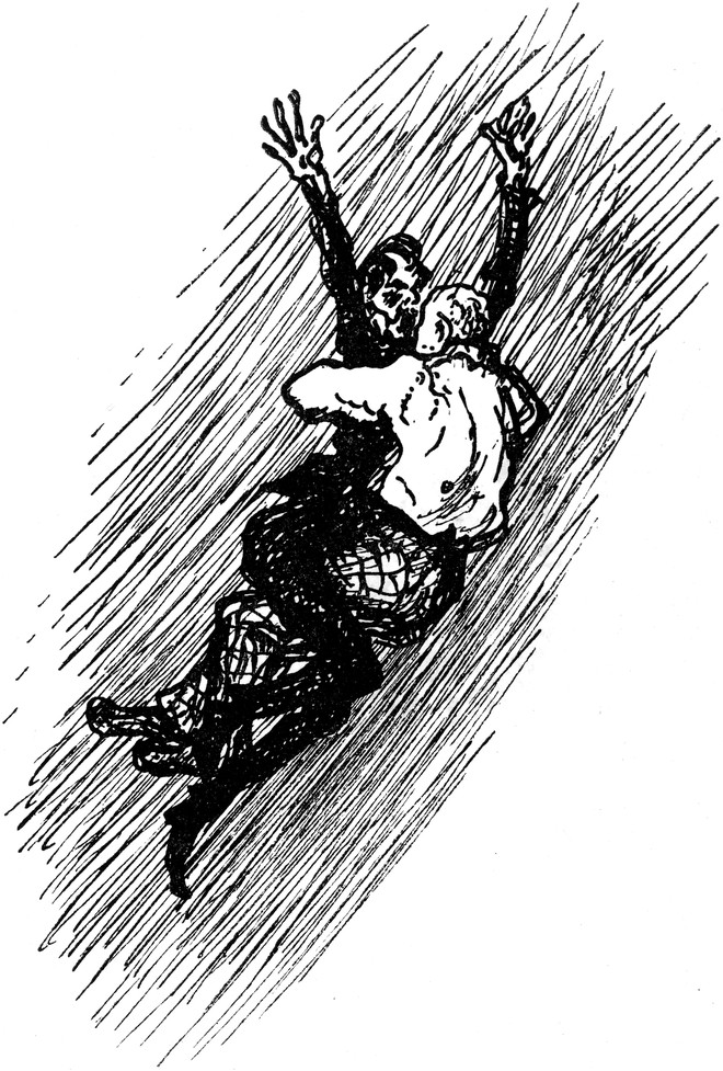 Castringius und Anton im
  Kampf